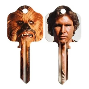 STAR WARS CHEWBACCA / HAN SOLO Universal 6-Pin Cylinder Key Blank UL054 UL2 - Picture 1 of 1