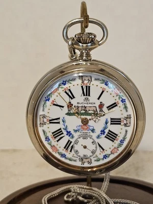 Vintage Bucherer Incabloc 17 Jewel Pocket Watch, Swiss Made - Image 1 of 4