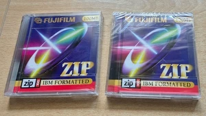 Fujifilm Zip Disk 100MB PC Formatted, New Sealed x 2 - Afbeelding 1 van 2