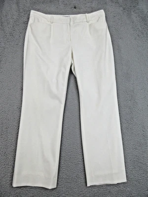 Pantalones de trabajo Tahari Arthur S Levine para mujer 14P blancos de pierna recta Foto 1 de 4