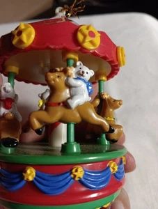 Vtg 1996 Avon Gift Collection Christmas Musical Carousel Ornament New Box Works - Picture 1 of 9