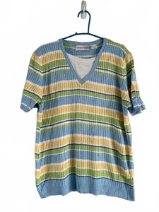 Women’s Alfred dunner cable knit pullover short sleeve jumper large (868) - Picture 1 of 10