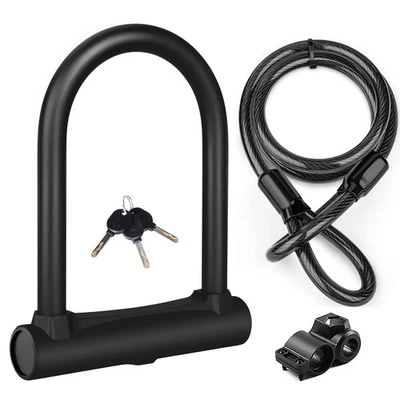 Large Bike U Lock, U Shape Bicycle U Lock for Motorcycle Wheel,16mm Bike Lock... - Image 1 of 4
