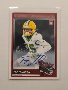 2025 Score Signatures Tez Johnson RC #34 Autograph Tampa Bay Buccaneers - Picture 1 of 2