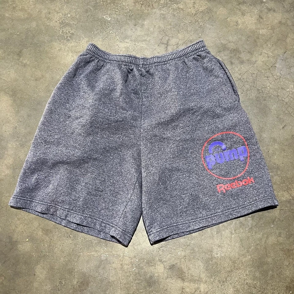 Pantalones Cortos Vintage Años 80 90 The Pump Reebok Gris Algodón 34x8 Años 80 Años 90 Foto 1 de 3