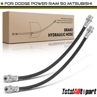 Manguera hidráulica de freno para Dodge Power Ram 50 Mitsubishi Mighty Max trasera izquierda y derecha Foto 1 de 4