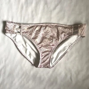 64 $ Athleta Bikini Badehose Leiter Aqualuxe Druck Rouge Flieder Weiß Größe Large - Bild 1 von 7