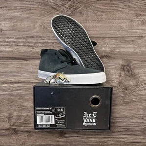 Size 9.5 Vans Syndicate Chukka Decon “S” Ice T Black Perforated VN 0VIMAN5 NEW - Picture 1 of 12