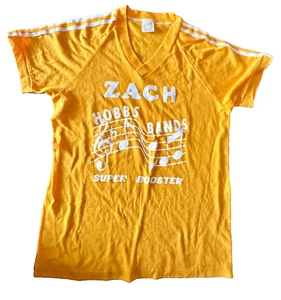 Vintage “Hobbs Bands Super Booster” V-Neck T-Shirt. Size Large, Personalized - Picture 1 of 3
