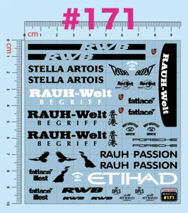 RWB STELLA ARTOIS Water Slide Decal White Toner  1/24 - 1/28 Dicast RC Model#171 - Picture 1 of 10