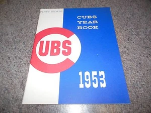 1953 CHICAGO CUBS MLB BASEBALL OFFICIAL YEARBOOK VERY RARE WRIGLEY FIELD NICE - Picture 1 of 3
