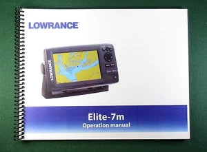 Lowrance Elite-7m Instruction Manual: Full Color 40 Pages & Protective Covers! - Picture 1 of 1