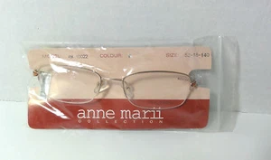 ANNE MARRI Prescription Eyeglass AM10022 B Gold Frame 52-18-140mm - Picture 1 of 6