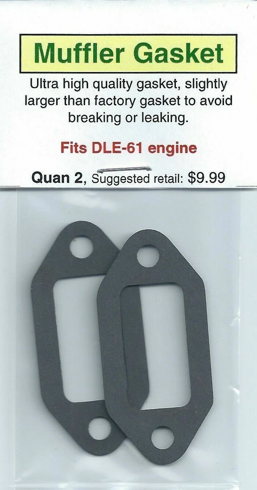 Junta de escape/silenciador DLE-61 pacote com 2 novo na embalagem - Imagem 1 de 1