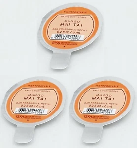 3 Bath & Body Works Scentportable MANGO MAI TAI Öl Nachfüller Auto Lufterfrischer Lüftung - Bild 1 von 1