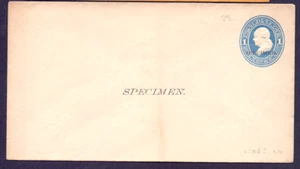 United States stamped envelope SPECIMEN Washington 1 cts SPECIMEN - Picture 1 of 2
