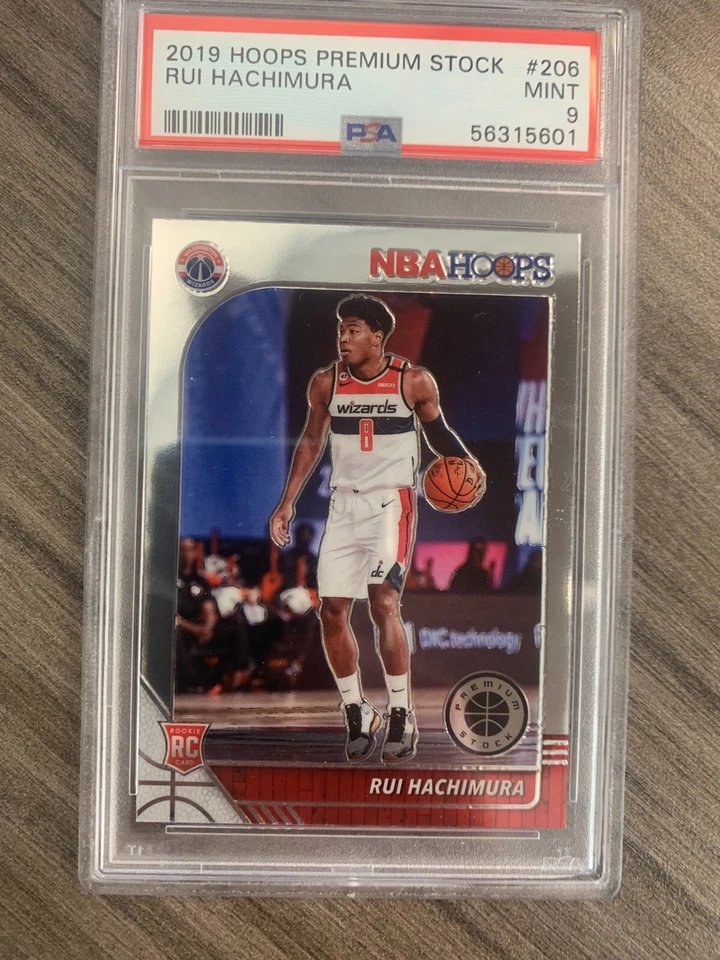 Rui Hachimura RC 2019 Panini Hoops Premium Stock PSA 9 - Image 1 of 2