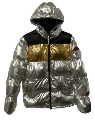 Reason Eclipse Puffer Jacket Silver Winter Parka Coat Warm Ski Astronaut SMALL - Image 1 of 4