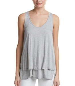Lilla P Women's Layered Tank Top, Pewter, Small MSRP: $90.00 - Picture 1 of 1