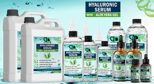 Hyaluronic Acid Serum & Aloe Vera Gel, Anti Aging, Hydrate, Soothing & Skin Glow - Picture 1 of 21