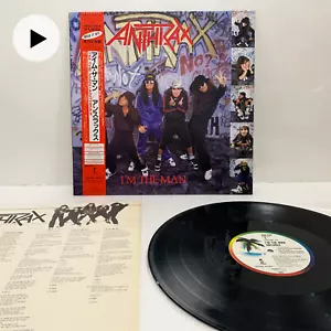 Anthrax I'm The Man 1987 Japan Mini Album Vinyl Record w/Obi Insert R18D-2104 NM - Picture 1 of 11