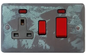 Interruptor de cocina G&H CV29B placa estándar Verdigris 45 amperios DP y enchufe conmutado 13A - Imagen 1 de 1