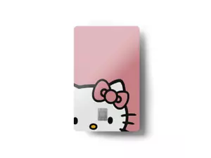 Peau de carte de crédit rose minimaliste Hello Kitty - Photo 1 sur 10