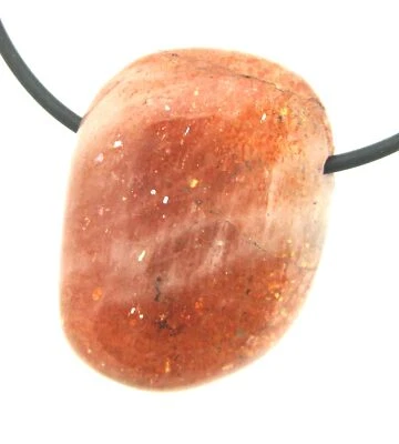 Trommelstein gebohrt Sonnenstein (Aventurin-Feldspat) AA - Bild 1 von 4