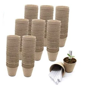 Seed Starter Peat Pots, 200 Packs 3 inch, Biodegradable Plant Labels, for - Picture 1 of 5
