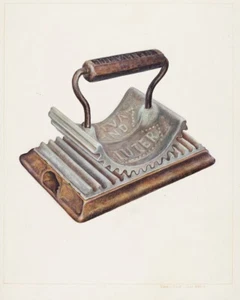 Hand Fluting Iron 1938 by Samuel W. Ford Giclee Print of Vintage Western Drawing - Picture 1 of 3