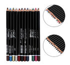 12 Color Makeup Silky Pen Pencil Black Set Eye Lip Liner Eyeliner Shadow MeNow
