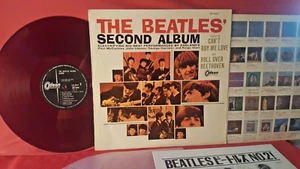 "The Beatles Second Album" 1967 Japan RED vinyl stereo NM/EXC, lyric & inner slv - Picture 1 of 10