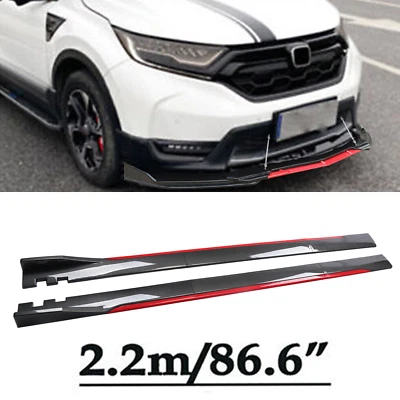 For Honda CR-V CRV Carbon Fiber Look 86.6" Side Skirt Extension Spoiler Splitter Foto 1 de 4