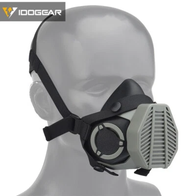 Tactical Helmet Mask Outdoor Cycling Prevention Half Face Mask Detachable Filter - Image 1 of 4