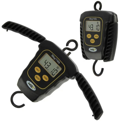 NGT Carp Fishing Digital Folding Weigh Scales + Handles 110lb / 50kg Capacity  - Image 1 of 4
