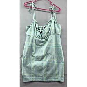 New Rue21 Women Light Green Blue Plaid Summer Dress Young Adult Size 2X Casual 8 - Picture 1 of 12