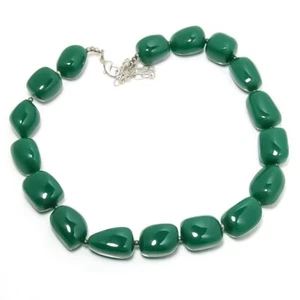 Collana Fidanzamento Argento 925 Pera Fragola Quarzo Pietra Boho Perline Gioielli - Foto 1 di 6
