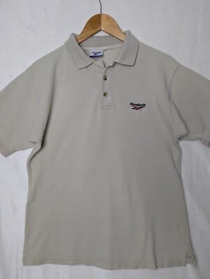 Camisa polo vintage de algodón marrón Reebok para hombre mediana Foto 1 de 4