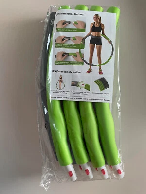 Hula Hoola Hoop  Reifen Fitness Bauchtrainer Schaumstoff Grün Grau Neu - Bild 1 von 2