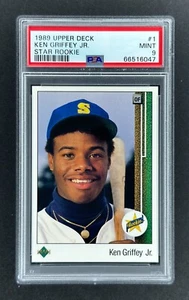 1989 UD #1 Ken Griffey Jr RC (Mariners) PSA 9 MINT NEW SLAB!   ROOKIE!   (A) - Bild 1 von 2