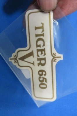 Triumph Tiger 650 V Decal – Gold – 3-7/8″ x 2-3/8″ # 60-3952 - Image 1 of 4