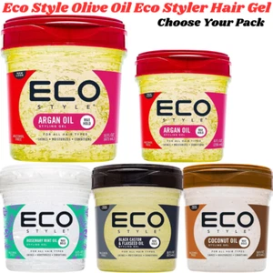 ECO Style Argan Oil Styler Gel Max Hold Nourish &Repair Alcohol-Free Moisturises - Picture 1 of 52