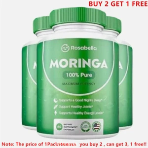 1-Pack Rosabella Moringa Capsules for Immune Support & Gut Health - 120 Capsules - Picture 1 of 3