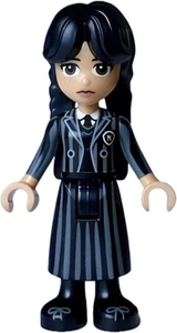 LEGO Wednesday Addams Uniforme Escolar Rayas Negras Minifigura Minidoll 76781 NUEVO - Imagen 1 de 1
