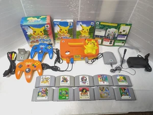Nintendo 64 Pokemon Pikachu Region Free Console 2Controllers N64 japan - Picture 1 of 23