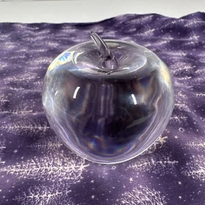 Tiffany & Co Crystal Clear Glass Apple Paperweight Signed Figurine Germany - Picture 1 of 7