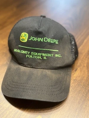 Vintage John Deere Maloney Equipment Inc. Fulton, Illinois SnapBack adult hat - Image 1 of 3