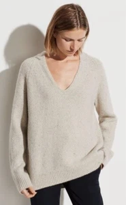 Vince Panel Rücken V-Ausschnitt Plüsch Kaschmir Pullover Gr. M Bin-W - Bild 1 von 12