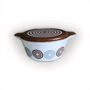Pyrex Promotional Cosmopolitan Bullseye Casserole Dish w/ Lid #475- 2.5 qt. - Picture 1 of 11