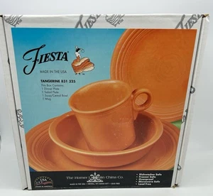 Fiestware Tangerine 4pc Place Setting HLC 831 325 RETIRED BRAND NEW In Box - Picture 1 of 3